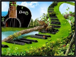 Klawisze, Dżungla, Gitara